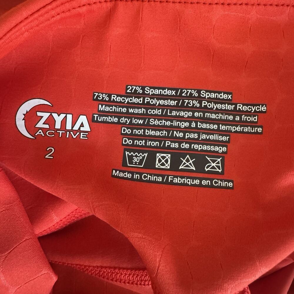 NEW Zyia Active Red Scales Pocket Light N Tight Workout Leggings Women’s Size 2 - Picture 6 of 6